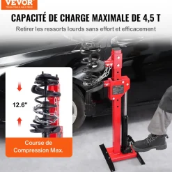 VEVOR Strut Spring Compressor, 4.5 Ton/9920 LBS Hydraulic Jack Capacity, 1 Ton Rated Compression Force, Auto Strut Coil Spring Compressor Tool, Hydraulic Spring Compressor for Strut Spring Removing