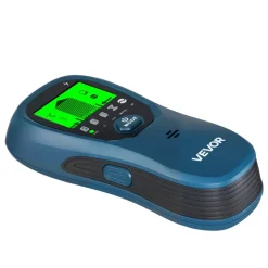 VEVOR Stud Finder Wall Scanner, 5 in 1, Electronic Wall Stud Detector with Smart Sensor, High-Definition LCD Display and Audio Alarm, for the Center and Edge of Metal, AC Wire, Joists, Pipes, Blue