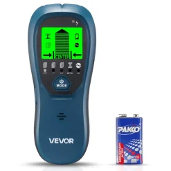 VEVOR Stud Finder Wall Scanner, 5 in 1, Electronic Wall Stud Detector with Smart Sensor, High-Definition LCD Display and Audio Alarm, for the Center and Edge of Metal, AC Wire, Joists, Pipes, Blue