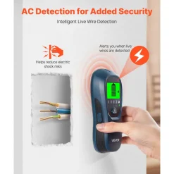 VEVOR Stud Finder Wall Scanner, 5 in 1, Electronic Wall Stud Detector with Smart Sensor, High-Definition LCD Display and Audio Alarm, for the Center and Edge of Metal, AC Wire, Joists, Pipes, Blue
