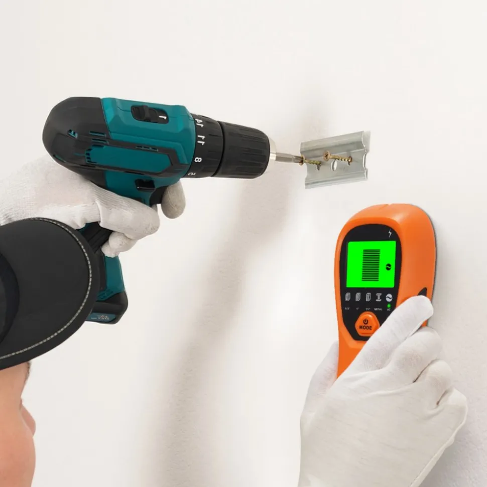 VEVOR Stud Finder Wall Scanner, 5 in 1, Electronic Wall Stud Detector with Smart Sensor, High-Definition LCD Display and Audio Alarm, for the Center and Edge of Metal, AC Wire, Joists, Pipes, Orange