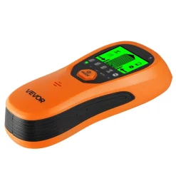 VEVOR Stud Finder Wall Scanner, 5 in 1, Electronic Wall Stud Detector with Smart Sensor, High-Definition LCD Display and Audio Alarm, for the Center and Edge of Metal, AC Wire, Joists, Pipes, Orange