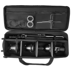 VEVOR Studio Equipment Trolley Case, 46.46 x 14.57 x 11.81 in / 118 x 37 x 30 cm, Rolling Camera Bag, Carrying Bag with Wheels Straps Padded Compartment Handle, for Light Stands, Tripods, Telescopes