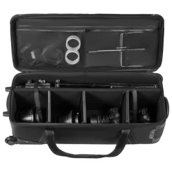 VEVOR Studio Equipment Trolley Case, 46.46 x 14.57 x 11.81 in / 118 x 37 x 30 cm, Rolling Camera Bag, Carrying Bag with Wheels Straps Padded Compartment Handle, for Light Stands, Tripods, Telescopes