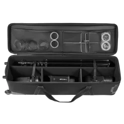 VEVOR Studio Equipment Trolley Case, 51.57 x 14.37 x 14.96 in / 131 x 36.5 x 38 cm, Rolling Camera Bag, Carrying Bag with Wheels Straps Padded Compartment Handle, for Light Stands, Tripods, Telescopes