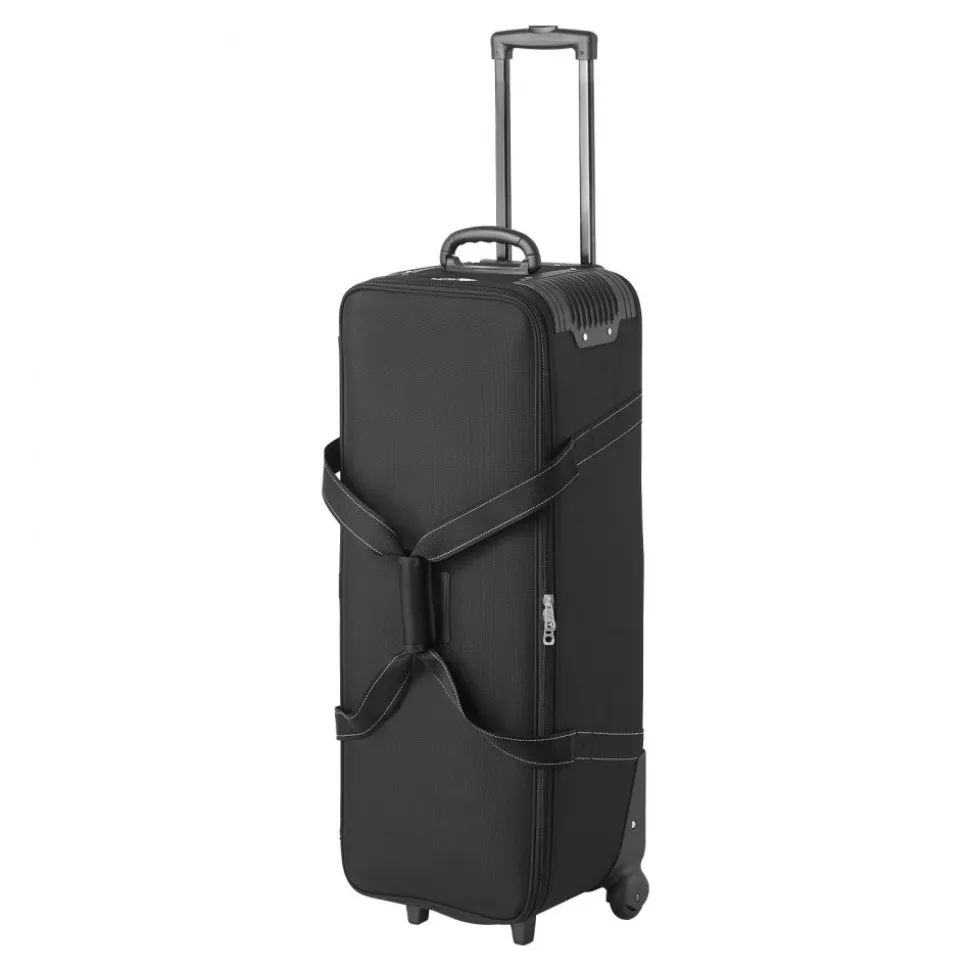 VEVOR Studio Equipment Trolley Case, 35.83 x 11.81 x 14 in / 91 x 30 x 35.5 cm, Rolling Camera Bag, Carrying Bag with Wheels Straps Padded Compartment Handle, for Light Stands, Tripods, Telescopes