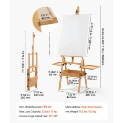 VEVOR Studio H-Frame Easel Holds Canvas Up to 35.43