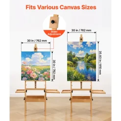 VEVOR Studio H-Frame Easel Holds Canvas Up to 35.43