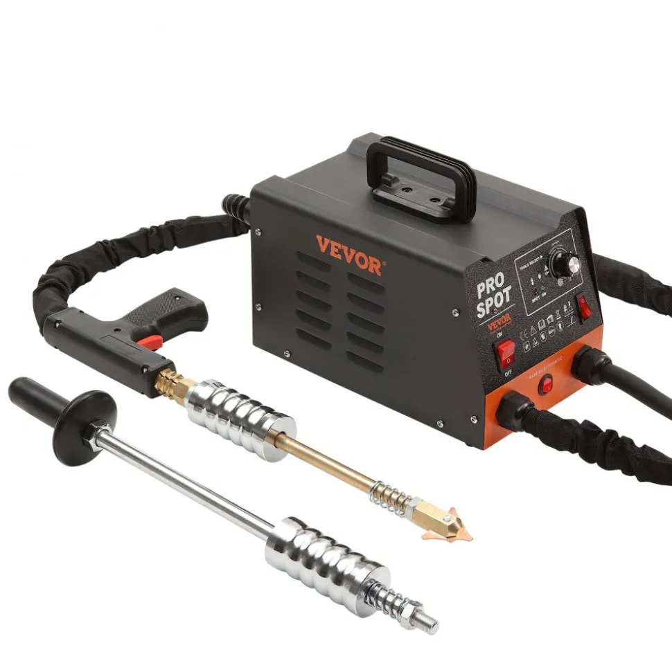 VEVOR Stud Welder Dent Repair Kit, 3KW Spot Welder Dent Puller with 6 Welding Modes, Auto Body Spot Welding Dent Puller Machine & 16 Types of Welding Accessories for Car, Truck, Motorcycle Dent Repair