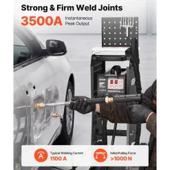 VEVOR Stud Welder Dent Repair Kit & Welding Cart, 3KW Spot Welder with 2 Welding Guns and 7 Modes, 110V Auto Body Spot Welding Dent Repair Machine for Steel Panel Repair