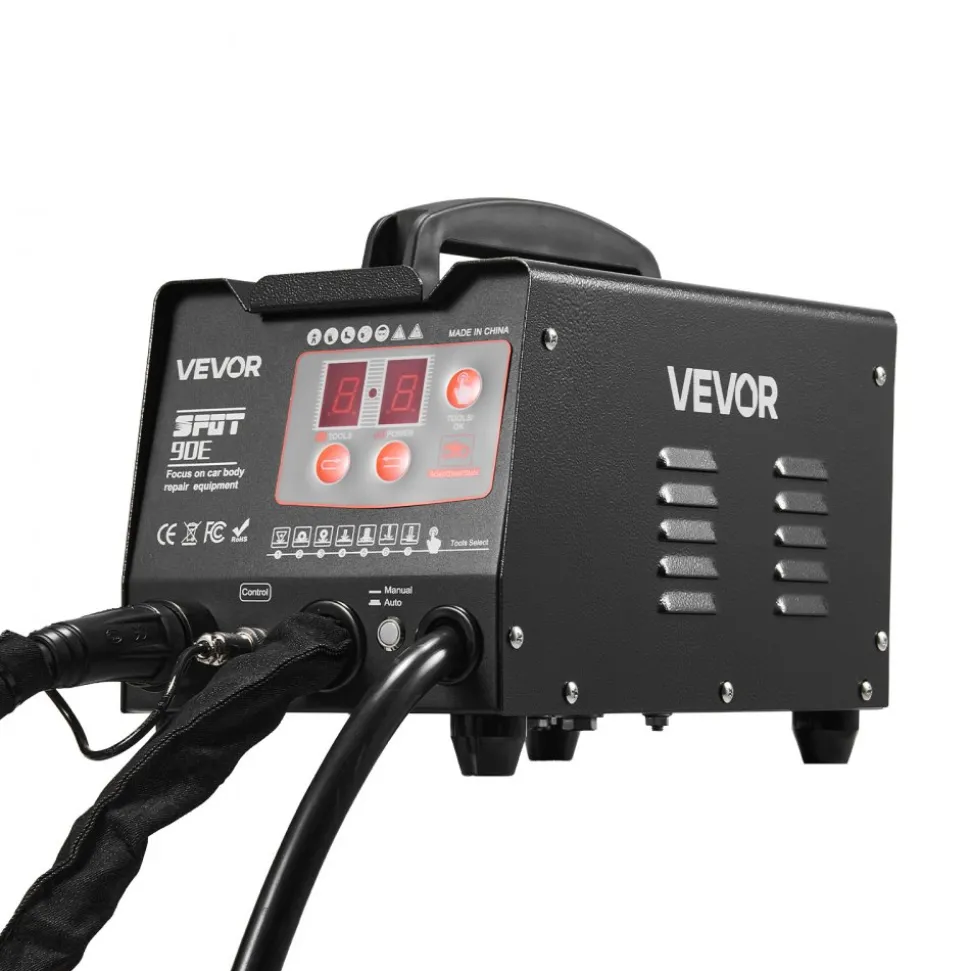 VEVOR Stud Welder Dent Repair Kit & Welding Cart, 3KW Spot Welder with 2 Welding Guns and 7 Modes, 110V Auto Body Spot Welding Dent Repair Machine for Steel Panel Repair
