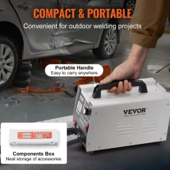 VEVOR Stud Welder Dent Repair Kit, 1.8KW Spot Welder Dent Puller with Auto/Manual Welding & 7 Versatile Modes, 110V Auto Body Spot Welding Dent Puller Machine for Car, Truck Dent Repair