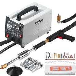VEVOR Stud Welder Dent Repair Kit, 1.8KW Spot Welder Dent Puller with Auto/Manual Welding & 7 Versatile Modes, 110V Auto Body Spot Welding Dent Puller Machine for Car, Truck Dent Repair