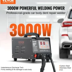 VEVOR Stud Welder Dent Repair Kit, 220V 3KW Spot Welder Dent Puller with Auto/Manual Welding & 7 Versatile Modes, Auto Body Spot Welding Dent Puller Machine for Car, Truck Dent Repair