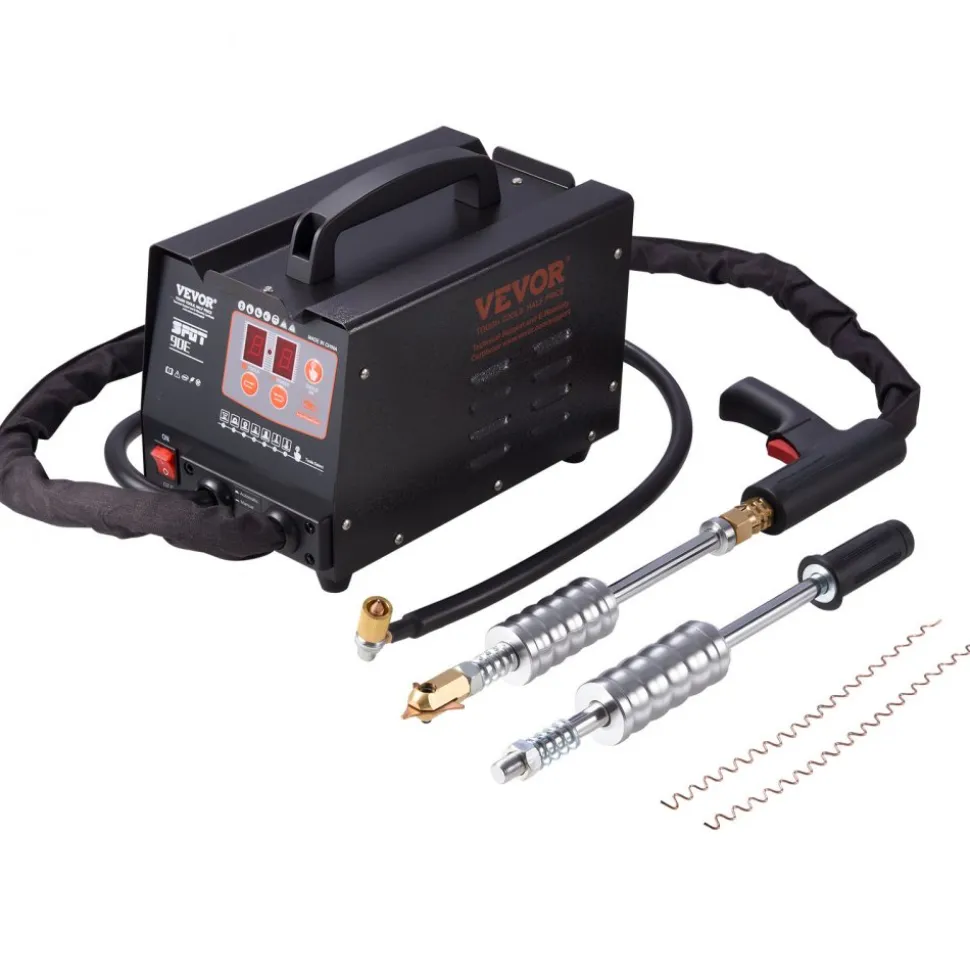 VEVOR Stud Welder Dent Repair Kit, 110V Spot Welding Machine with Slide Hammer Dent Puller, Professional Dent Removal Kit for Auto Body Dent Repair