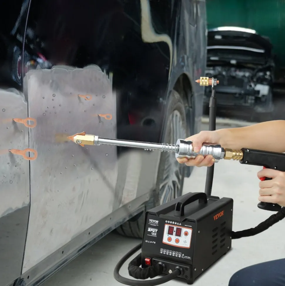VEVOR Stud Welder Dent Repair Kit, 110V Spot Welding Machine with Slide Hammer Dent Puller, Professional Dent Removal Kit for Auto Body Dent Repair