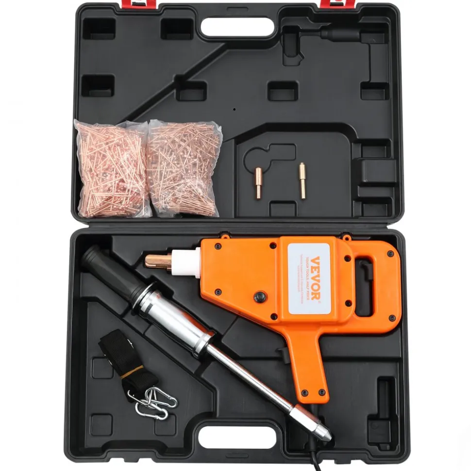 VEVOR Stud Welder Kit, 1600A Stud Welder Dent Repair Kit, 800VA Spot Welder Stud, 110V Welder Stud Kit, Stud Gun Dent Puller Kit with Complete Accessories, Dent Welder Repair for Auto Body Repairing