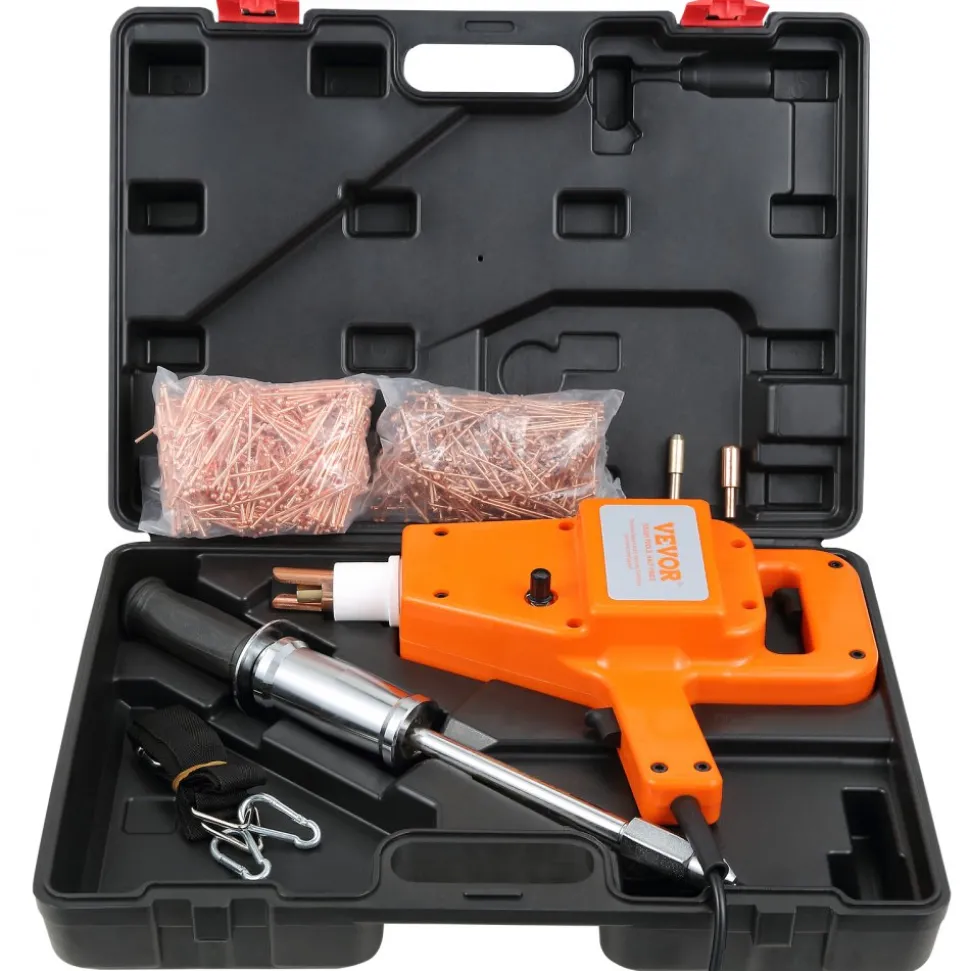 VEVOR Stud Welder Kit, 1600A Stud Welder Dent Repair Kit, 800VA Spot Welder Stud, 110V Welder Stud Kit, Stud Gun Dent Puller Kit with Complete Accessories, Dent Welder Repair for Auto Body Repairing