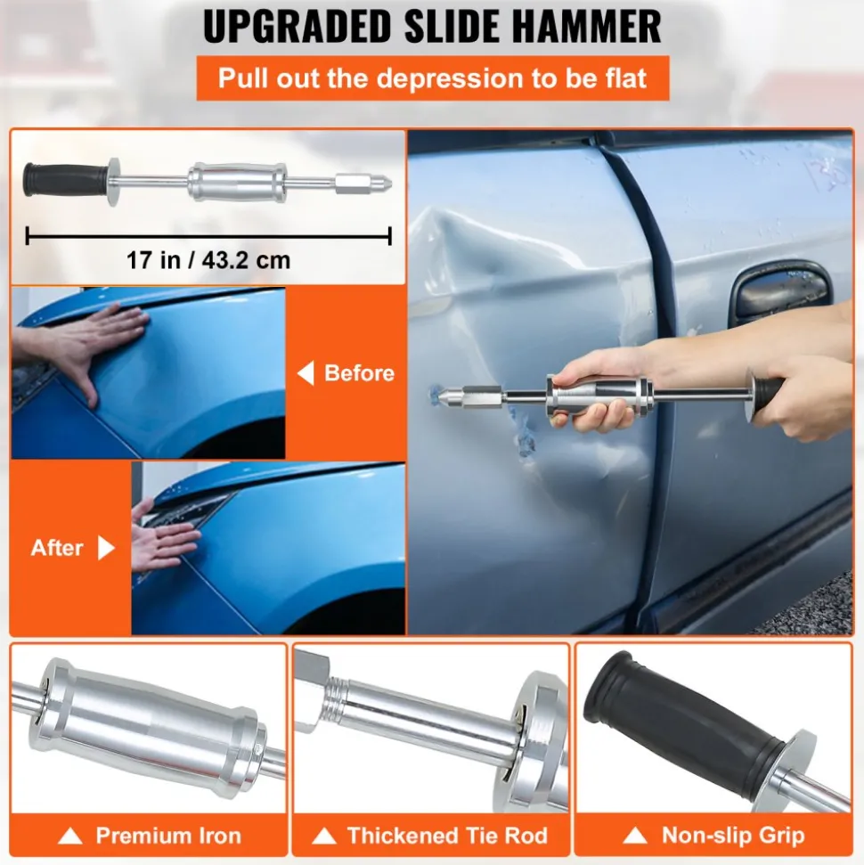 VEVOR Stud Welder Kit, 5500 Stud Welder Dent Repair Kit, 800VA Spot Welder Stud, 110V Welder Stud Kit, Stud Gun Dent Puller Kit with Complete Accessories, Dent Welder Repair for Auto Body Repairing