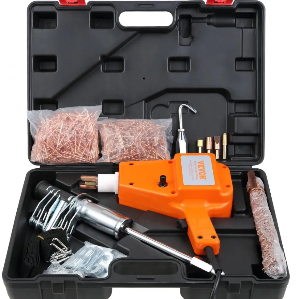 VEVOR Stud Welder Kit, 5500 Stud Welder Dent Repair Kit, 800VA Spot Welder Stud, 110V Welder Stud Kit, Stud Gun Dent Puller Kit with Complete Accessories, Dent Welder Repair for Auto Body Repairing