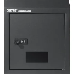 VEVOR Sturdy Metal Key Locker, Combo Lock, Mountable on Wall, 12'', Charcoal Gray, Ensures Safe Keeping of Mail and Keys