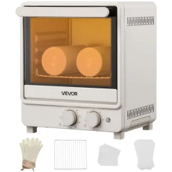 VEVOR Sublimation Oven Machine, 13 Qt, Fits 20oz Tumblers, with 50 Shrink Films, 1 Tape and 2 Heat Gloves, Oven for Sublimation Blank Tumblers, Mugs, Bowls, Off-White