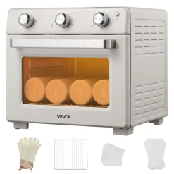 VEVOR Sublimation Oven Machine, 26 Qt, Fits 40oz Tumblers, with 50 Shrink Films, 1 Tape and 2 Heat Gloves, 360° Turbo Convection for Sublimation Blank Tumblers, Mugs, Bowls, Off-White