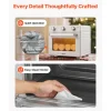 VEVOR Sublimation Oven Machine, 26 Qt, Fits 40oz Tumblers, with 1 Heat Air Gun, 50 Shrink Films, 1 Tape and 2 Heat Gloves, 360° Turbo Convection for Sublimation Blank Tumblers, Mugs, Bowls, Off-White