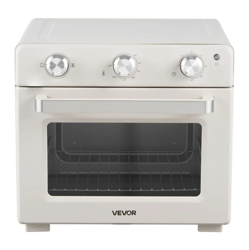 VEVOR Sublimation Oven Machine, 26 Qt, Fits 40oz Tumblers, with 1 Heat Air Gun, 50 Shrink Films, 1 Tape and 2 Heat Gloves, 360° Turbo Convection for Sublimation Blank Tumblers, Mugs, Bowls, Off-White