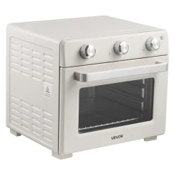VEVOR Sublimation Oven Machine, 26 Qt, Fits 40oz Tumblers, with 1 Heat Air Gun, 50 Shrink Films, 1 Tape and 2 Heat Gloves, 360° Turbo Convection for Sublimation Blank Tumblers, Mugs, Bowls, Off-White