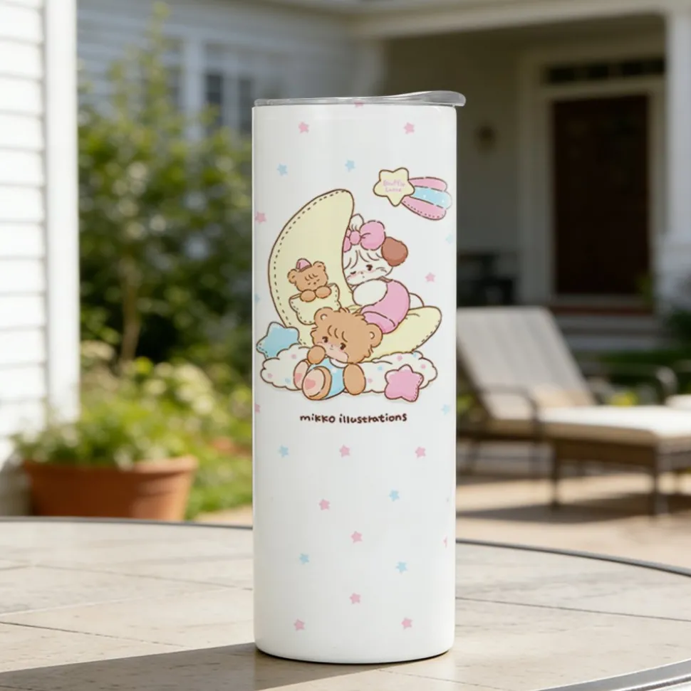 VEVOR Sublimation Tumblers, 4 Pack, 20 oz Skinny Straight Tumblers Bulk, Stainless Steel Sublimation Cups with Lids and Straws, Double Wall Insulated Tumbler Blank, for DIY Personalized Customization