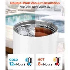 VEVOR Sublimation Tumblers, 4 Pack, 20 oz Skinny Straight Tumblers Bulk, Stainless Steel Sublimation Cups with Lids and Straws, Double Wall Insulated Tumbler Blank, for DIY Personalized Customization