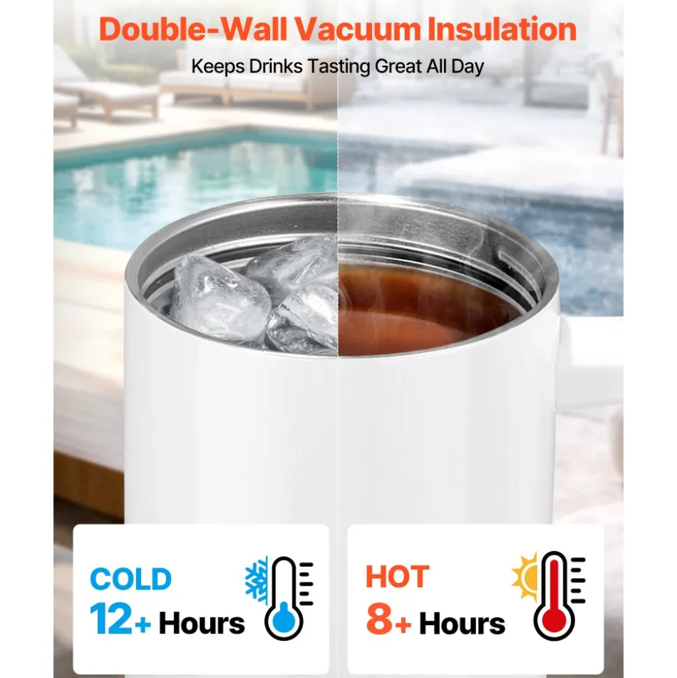 VEVOR Sublimation Tumblers, 4 Pack, 20 oz Skinny Straight Tumblers Bulk, Stainless Steel Sublimation Cups with Lids and Straws, Double Wall Insulated Tumbler Blank, for DIY Personalized Customization