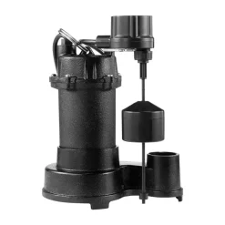 VEVOR Submersible Sewage Pump, 1/2 HP, 4800 GPH Cast Iron Sewage/Effluent Pump with Automatic Tethered Float Switch, 2-Inch NPT Discharge, 120V, 20 ft Max Lift, for Basement, Septic Tank, Residential