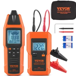 VEVOR Subterranean Wire Tracker, Up to 3 FT Detection Depth, Voltage Range 12-600V, Circuit and Line Break Locator, Extends to 6561 FT for Underground Pipes, Electric Fencing, Hidden Wires