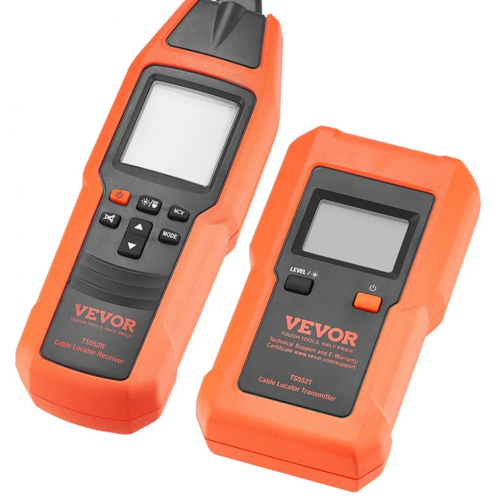 VEVOR Subterranean Wire Tracker, Up to 3 FT Detection Depth, Voltage Range 12-600V, Circuit and Line Break Locator, Extends to 6561 FT for Underground Pipes, Electric Fencing, Hidden Wires