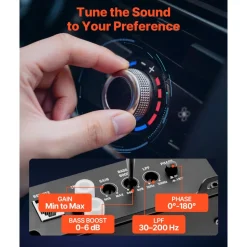 VEVOR Subwoofer Bass Package, 12 in, 1200W RMS, Dual Car Audio Subwoofer and Amp Package, with Loaded Enclosure, Separate Amplifier, and Wiring Kit, for Various Vehicles Trunks, Car Audio Systems