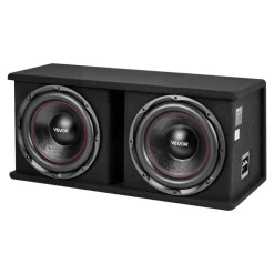 VEVOR Subwoofer Bass Package, 12 in, 1200W RMS, Dual Car Audio Subwoofer and Amp Package, with Loaded Enclosure, Separate Amplifier, and Wiring Kit, for Various Vehicles Trunks, Car Audio Systems