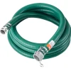 VEVOR Suction Hose, 2 in x 20 ft, Green High Quality Hose, with Camlock Connectors, and Aluminum Fittings, Fit Various Pumps, for Sewage Treatment, Water Transportation and More Agricultural Purposes