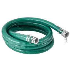VEVOR Suction Hose, 2 in x 20 ft, Green High Quality Hose, with Camlock Connectors, and Aluminum Fittings, Fit Various Pumps, for Sewage Treatment, Water Transportation and More Agricultural Purposes
