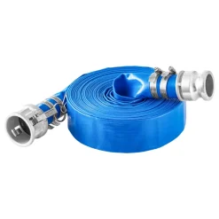 VEVOR Suction Hose Kit for Water Pump, with 2 in x 65 ft Blue Backwash Hose, 20 ft Green Suction Hose, and Steel Round Hole Strainer, Camlocks, Clamps, Cam & Groove Adapter, for Multiple Purposes