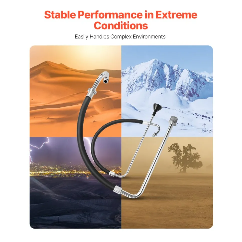 VEVOR Suction Hose Tube and Reflux Line Sets, Aluminum Alloy an Rubber Suction Hose and Reflux Line Set, Paint Sprayers Tool Part, Compatible with Multiple Airless Spraying/Line Painting Machine