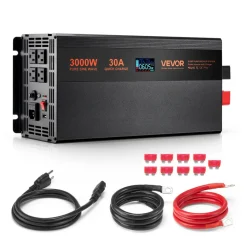 VEVOR Sump Pump Battery Backup System, 3000W, Auto Switches to Battery Inverter for Continuous Sump Pump Operation, Pure Sine Wave, LCD Display, for Basement Protection Emergency and Power Outage
