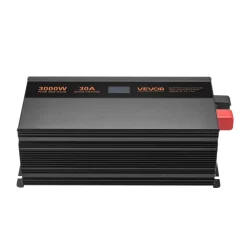 VEVOR Sump Pump Battery Backup System, 3000W, Auto Switches to Battery Inverter for Continuous Sump Pump Operation, Pure Sine Wave, LCD Display, for Basement Protection Emergency and Power Outage