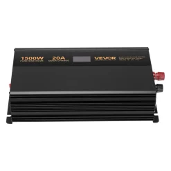 VEVOR Sump Pump Battery Backup System, 1500W, Auto Switches to Battery Inverter for Continuous Sump Pump Operation, Pure Sine Wave, LCD Display, for Basement Protection Emergency and Power Outage