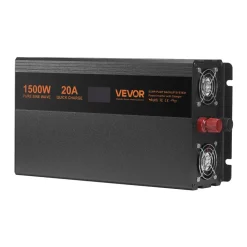 VEVOR Sump Pump Battery Backup System, 1500W, Auto Switches to Battery Inverter for Continuous Sump Pump Operation, Pure Sine Wave, LCD Display, for Basement Protection Emergency and Power Outage