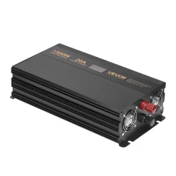 VEVOR Sump Pump Battery Backup System, 1500W, Auto Switches to Battery Inverter for Continuous Sump Pump Operation, Pure Sine Wave, LCD Display, for Basement Protection Emergency and Power Outage