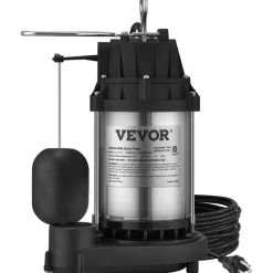 VEVOR Sump Pump, 1/2 HP 3960 GPH, Submersible Stainless Steel Water Pump, 1-1/2