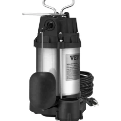 VEVOR Sump Pump, 1/2 HP 3960 GPH, Submersible Stainless Steel Water Pump, 1-1/2