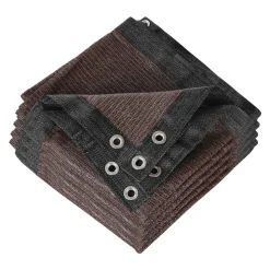 VEVOR 90% Sun Shade Cloth, 10 x 12 ft Pergola Shade Cover with Stainless Steel Grommets, Sun Shades Canopy Privacy Screen with 140 GSM HDPE Material, for Outdoor, Patio, Garden, and Backyard (Brown)